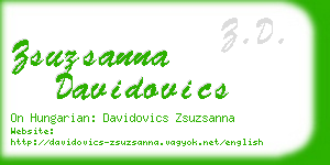 zsuzsanna davidovics business card